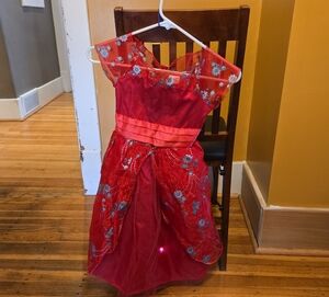 Disney Red Floral Sequin Princess Costume Dress